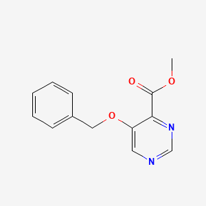 molecular formula C13H12N2O3 B14884330 Methyl 5-(benzyloxy)pyrimidine-4-carboxylate 