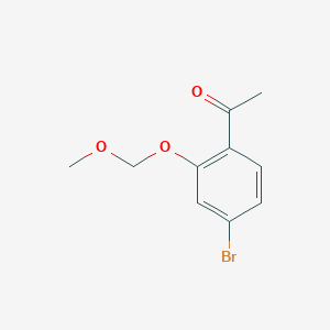 molecular formula C10H11BrO3 B14884337 1-(4-Bromo-2-(methoxymethoxy)phenyl)ethanone 