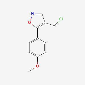 molecular formula C11H10ClNO2 B1488435 4-(氯甲基)-5-(4-甲氧基苯基)异恶唑 CAS No. 2090262-49-8