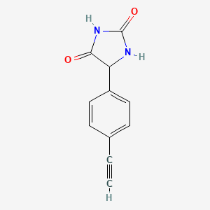 molecular formula C11H8N2O2 B14884379 5-(4-Ethynylphenyl)imidazolidine-2,4-dione 