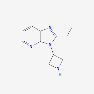 molecular formula C11H14N4 B1488438 3-(azetidin-3-yl)-2-ethyl-3H-imidazo[4,5-b]pyridine CAS No. 2098079-60-6