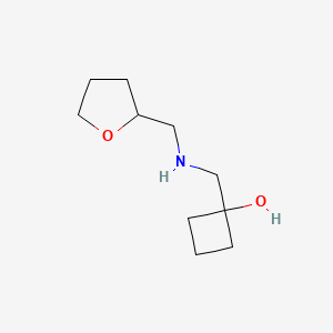 molecular formula C10H19NO2 B1488439 1-({[(Oxolan-2-yl)methyl]amino}methyl)cyclobutan-1-ol CAS No. 1599200-33-5