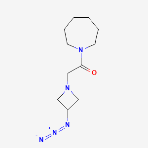 molecular formula C11H19N5O B1488442 1-(氮杂环戊-1-基)-2-(3-叠氮代氮杂环丁-1-基)乙烷-1-酮 CAS No. 2098009-51-7