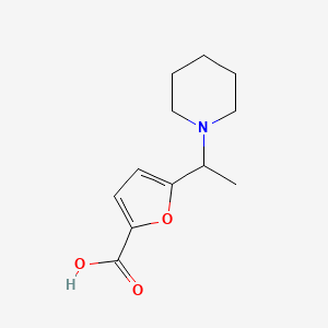 5-[1-(Piperidin-1-yl)ethyl]furan-2-carboxylic acid