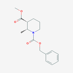 molecular formula C16H21NO4 B14884425 1-Benzyl 3-methyl (2R,3R)-2-methylpiperidine-1,3-dicarboxylate 