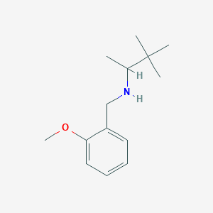 molecular formula C14H23NO B1488443 (3,3-Dimethylbutan-2-yl)[(2-methoxyphenyl)methyl]amine CAS No. 1566101-38-9