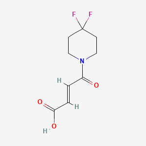 molecular formula C9H11F2NO3 B1488446 (E)-4-(4,4-二氟哌啶-1-基)-4-氧代丁-2-烯酸 CAS No. 1899087-10-5