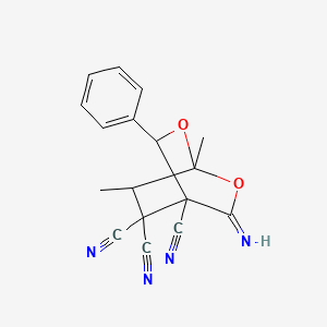 3-Imino-1,7-dimethyl-5-phenyl-2,6-dioxabicyclo[2.2.2]octane-4,8,8-tricarbonitrile