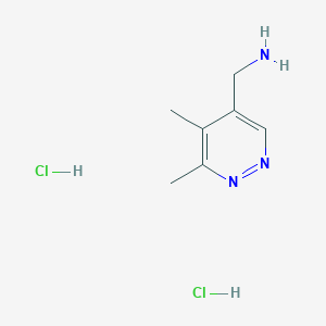 molecular formula C7H13Cl2N3 B1488449 (5,6-Dimethylpyridazin-4-yl)methanamine dihydrochloride CAS No. 1803604-87-6