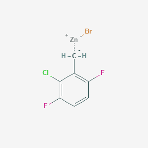 molecular formula C7H4BrClF2Zn B14884504 2-Chloro-3,6-difluorobenZylZinc bromide 