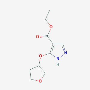 ethyl 3-((tetrahydrofuran-3-yl)oxy)-1H-pyrazole-4-carboxylate