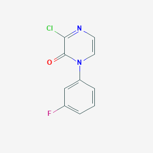 3-chloro-1-(3-fluorophenyl)pyrazin-2(1H)-one