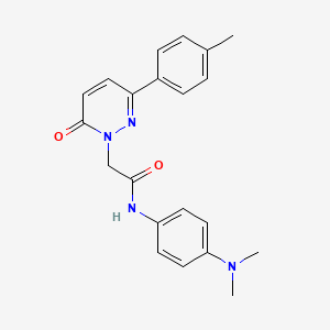 molecular formula C21H22N4O2 B14884529 N-(4-(dimethylamino)phenyl)-2-(6-oxo-3-(p-tolyl)pyridazin-1(6H)-yl)acetamide 