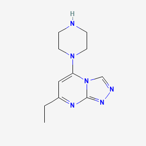 molecular formula C11H16N6 B1488453 7-Ethyl-5-(piperazin-1-yl)-[1,2,4]triazolo[4,3-a]pyrimidine CAS No. 2097973-44-7