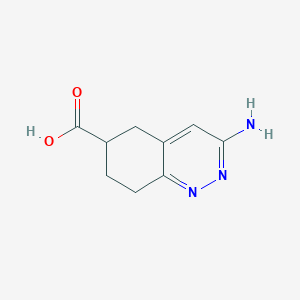 molecular formula C9H11N3O2 B1488454 3-氨基-5,6,7,8-四氢环辛啉-6-甲酸 CAS No. 2098121-26-5