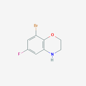 molecular formula C8H7BrFNO B14884548 8-Bromo-6-fluoro-3,4-dihydro-2H-benzo[b][1,4]oxazine 