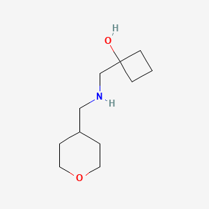 1-({[(Oxan-4-yl)methyl]amino}methyl)cyclobutan-1-ol