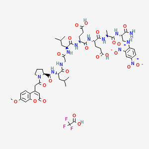 molecular formula C55H71F3N12O22 B14884556 Mca-Pro-Leu-Gly-Leu-Glu-Glu-Ala-Dap(Dnp)-NH2 Trifluoroacetate 