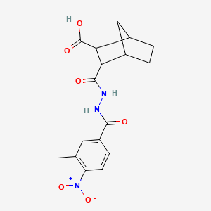 3-({2-[(3-Methyl-4-nitrophenyl)carbonyl]hydrazinyl}carbonyl)bicyclo[2.2.1]heptane-2-carboxylic acid