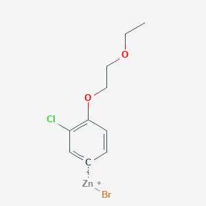 molecular formula C10H12BrClO2Zn B14884613 3-Chloro-4-(2-ethoxyethoxy)phenylZinc bromide 