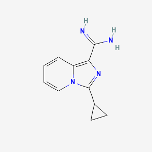 molecular formula C11H12N4 B14884642 3-Cyclopropylimidazo[1,5-a]pyridine-1-carboximidamide 