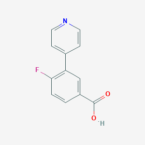 molecular formula C12H8FNO2 B14884645 4-Fluoro-3-(pyridin-4-yl)benzoic acid 