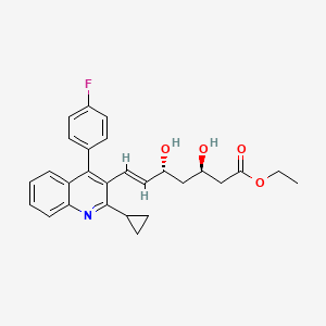 Ethyl (3R,5R,E)-7-(2-cyclopropyl-4-(4-fluorophenyl)quinolin-3-yl)-3,5-dihydroxyhept-6-enoate