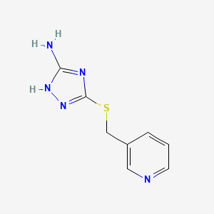 molecular formula C8H9N5S B14884654 5-[(pyridin-3-ylmethyl)sulfanyl]-1H-1,2,4-triazol-3-amine 