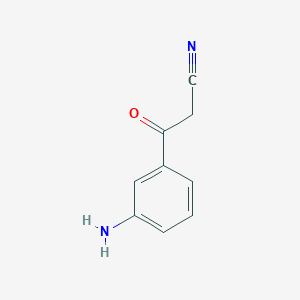 molecular formula C9H8N2O B14884664 3-(3-Aminophenyl)-3-oxopropanenitrile 