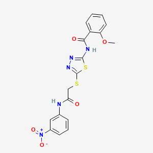 2-methoxy-N-(5-((2-((3-nitrophenyl)amino)-2-oxoethyl)thio)-1,3,4-thiadiazol-2-yl)benzamide