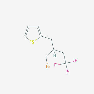 2-(2-(Bromomethyl)-4,4,4-trifluorobutyl)thiophene