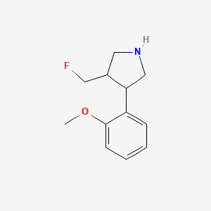 3-(Fluoromethyl)-4-(2-methoxyphenyl)pyrrolidine