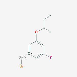 molecular formula C10H12BrFOZn B14884720 (3-sec-Butyloxy-5-fluorophenyl)Zinc bromide 