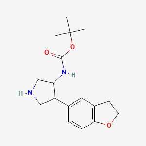 Tert-butyl (4-(2,3-dihydrobenzofuran-5-yl)pyrrolidin-3-yl)carbamate