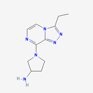 1-(3-Ethyl-[1,2,4]triazolo[4,3-a]pyrazin-8-yl)pyrrolidin-3-amine