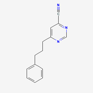 6-(3-Phenylpropyl)pyrimidine-4-carbonitrile