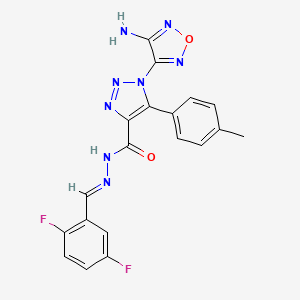 1-(4-amino-1,2,5-oxadiazol-3-yl)-N'-[(E)-(2,5-difluorophenyl)methylidene]-5-(4-methylphenyl)-1H-1,2,3-triazole-4-carbohydrazide