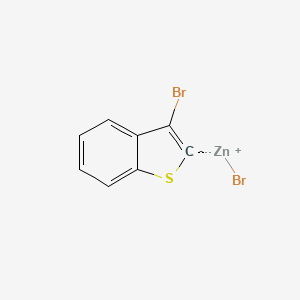 molecular formula C8H4Br2SZn B14884804 (3-BromobenZo[b]thiophen-2-yl)Zinc bromide 