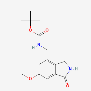 molecular formula C15H20N2O4 B14884809 tert-Butyl ((6-methoxy-1-oxoisoindolin-4-yl)methyl)carbamate 