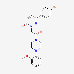 molecular formula C23H23BrN4O3 B14884813 6-(4-bromophenyl)-2-(2-(4-(2-methoxyphenyl)piperazin-1-yl)-2-oxoethyl)pyridazin-3(2H)-one 