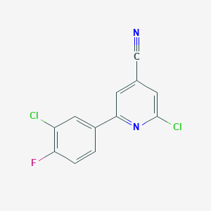 2-Chloro-6-(3-chloro-4-fluorophenyl)isonicotinonitrile