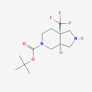 molecular formula C13H21F3N2O2 B14884831 Rel-tert-butyl (3aR,7aR)-7a-(trifluoromethyl)octahydro-5H-pyrrolo[3,4-c]pyridine-5-carboxylate 