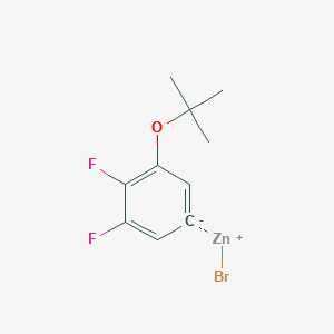 molecular formula C10H11BrF2OZn B14884865 (3-t-Butoxy-4,5-difluorophenyl)Zinc bromide 