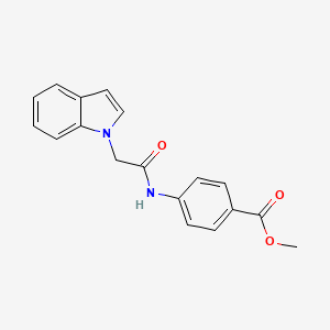 molecular formula C18H16N2O3 B14884881 methyl 4-[(1H-indol-1-ylacetyl)amino]benzoate 