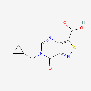 molecular formula C10H9N3O3S B1488491 6-(Cyclopropylmethyl)-7-oxo-6,7-dihydroisothiazolo[4,3-d]pyrimidine-3-carboxylic acid CAS No. 2097945-93-0
