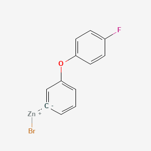 molecular formula C12H8BrFOZn B14884910 3-(4-Fluorophenoxy)phenylZinc bromide 