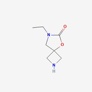 molecular formula C7H12N2O2 B14884934 7-Ethyl-5-oxa-2,7-diazaspiro[3.4]octan-6-one 