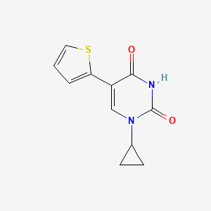 1-cyclopropyl-5-(thiophen-2-yl)pyrimidine-2,4(1H,3H)-dione