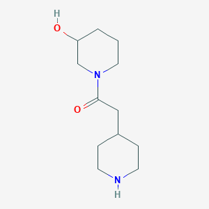 molecular formula C12H22N2O2 B1488498 1-(3-Hydroxypiperidin-1-yl)-2-(piperidin-4-yl)ethan-1-one CAS No. 1183249-48-0