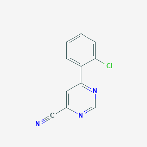 molecular formula C11H6ClN3 B14884980 6-(2-Chlorophenyl)pyrimidine-4-carbonitrile 